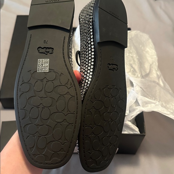 Brand New in Box Coach Bling Emila Crystal MJ Flats - Picture 6 of 8